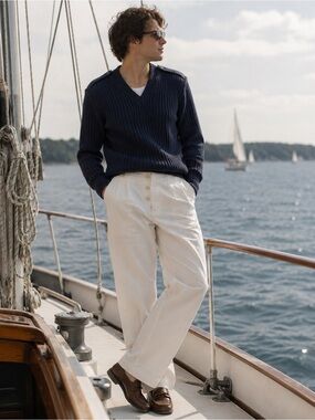 DSCP Guardian collection Navy blue vintage 90s Wool military sweater L